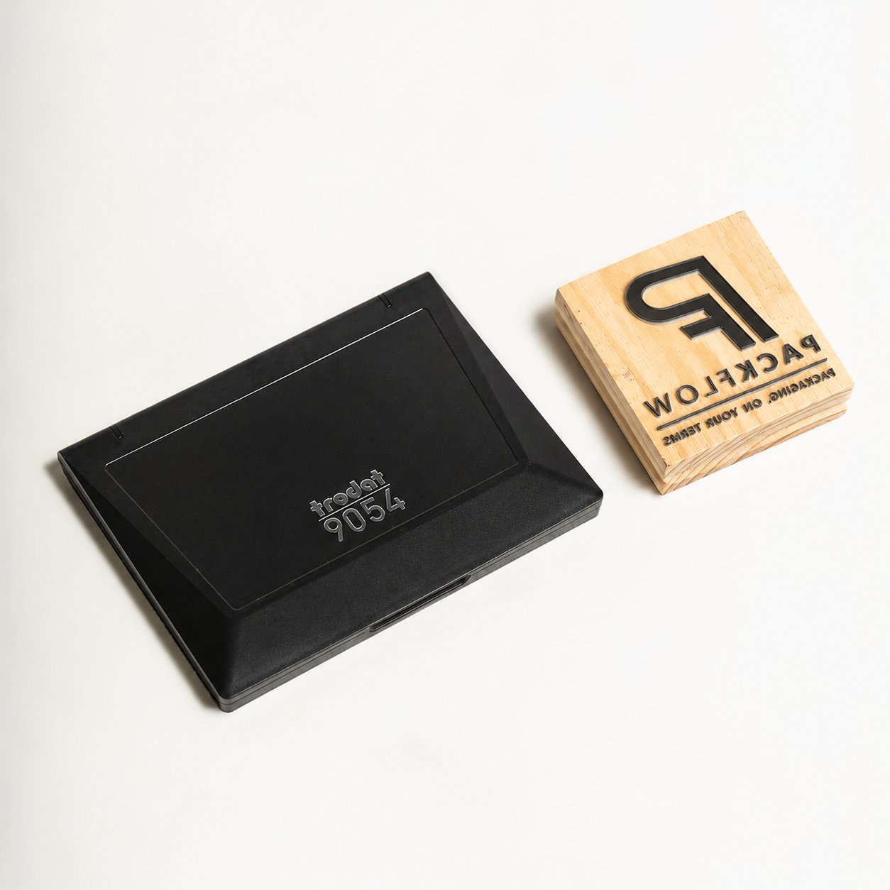 Custom Rubber Stamps + Ink Pad & Black Ink