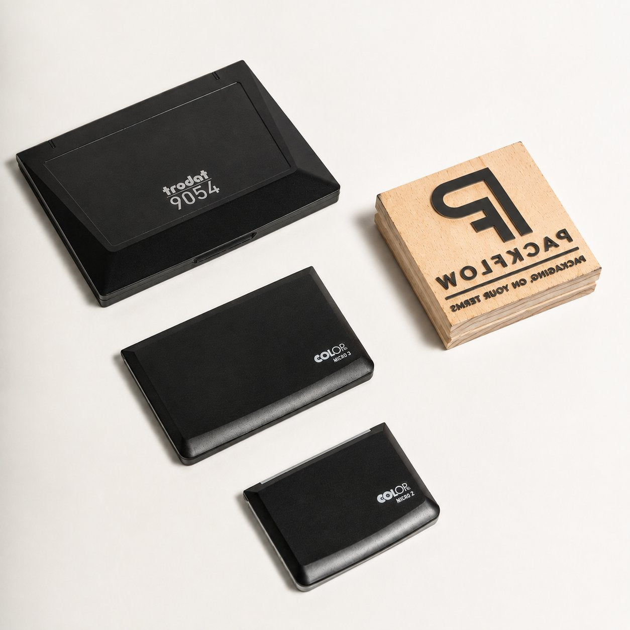 Custom Rubber Stamps + Ink Pad & Black Ink