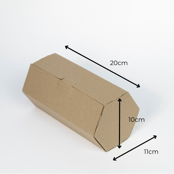 Hexagon Roller Box - Kraft (pack of 25)